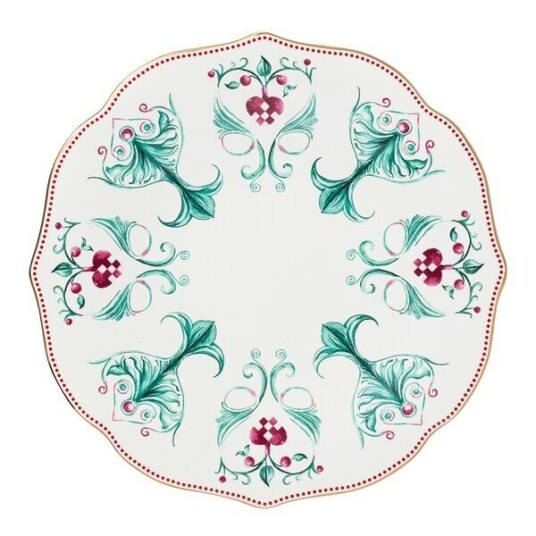 Magnor Lucia tallerken 21 cm hvit/rød/grønn Magnor Lucia tallerken 21 cm hvit/rød/grønn