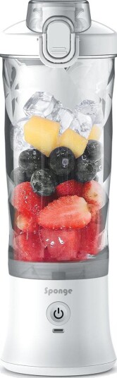 Sponge Blend Bærbar Blender - 600 ml, USB-C lading, hvit Sponge Blend Bærbar Blender - 600 ml, USB-C lading, hvit