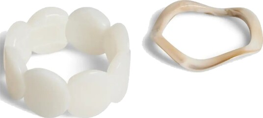 Pieces Pcgia Bracelet 2 Pack White Pieces Pcgia Bracelet 2 Pack White