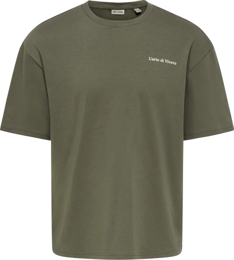 ONLY & SONS Onscaspian Airflex Blnk Space Bxy Tee Khaki green XS ONLY & SONS Onscaspian Airflex Blnk Space Bxy Tee Khaki green XS
