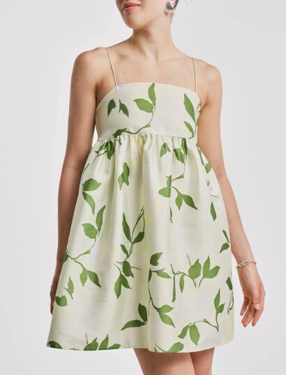 by Ti Mo Taffeta Strap Dress Green S