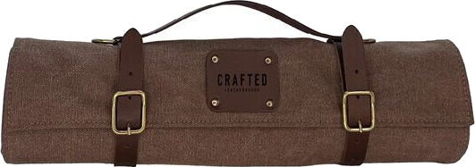 Crafted Canvas knivmappe 41 cm brun
