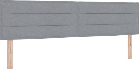 Box Spring Seng med Madrass Lysegrå 180x200 cm Stoff