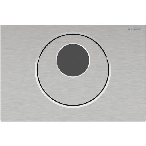 Geberit Sigma 10 Round Betjeningsplate, Berøringsfri, Batteridrift, Børstet/polert Rustfritt Stål