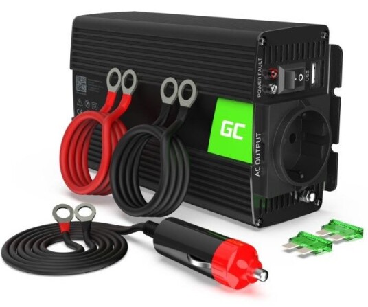 Green Cell Strømadapter Og Inverter INV17 Automatisk 500w Svart