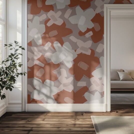 Tapet – Blomstret abstrakt motiv