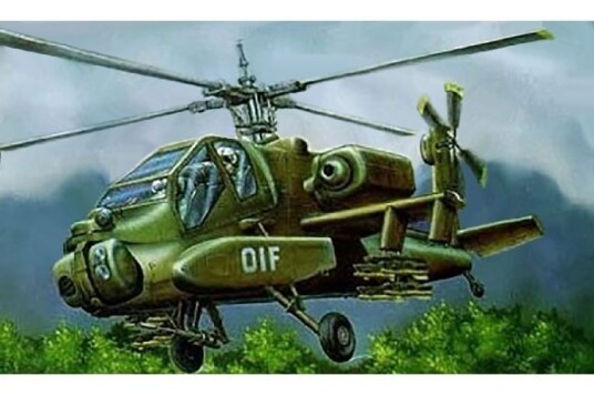 Revell AH-64A Apache Modellfly 1:144 med Lim og Pensler