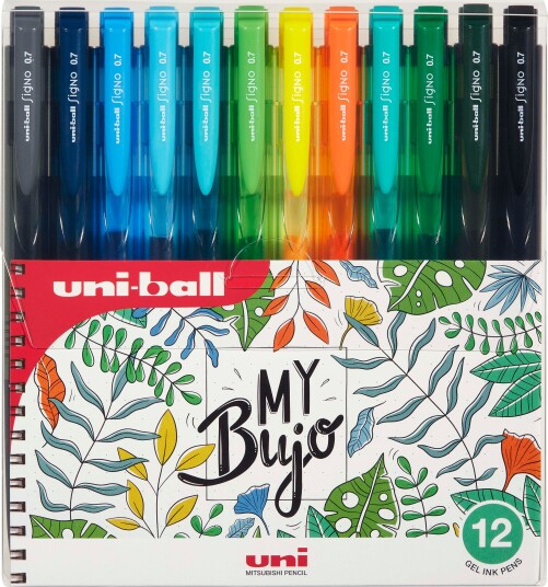 Uni-Ball Signo Rt1 ( My Bujo) Sæt Med 12Stk Gel Roller Penne Med Klik