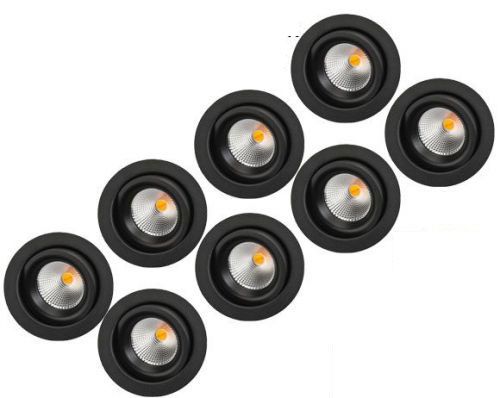 SG Junistar Eco IsoSafe 8 pack DimTowarm Sort 6W LED 2000 2800K