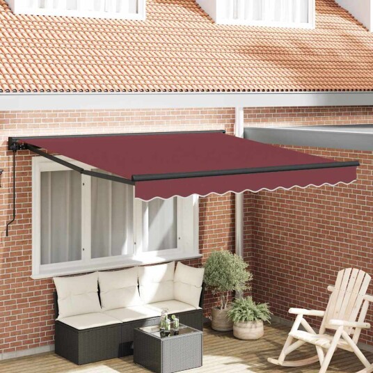 Innvendbar Markise Burgunder Rød 300x250 cm Polyester Innvendbar Markise Burgunder Rød 300x250 cm Polyester