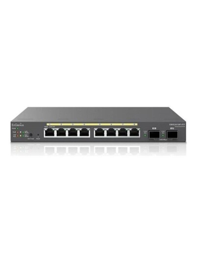 Engenius Switch Full Managed Layer 2 10 Port 8X 1 Gbe Poe Budget 55W 8X Poe At 2X Sfp Desktopswitch Lüfterlos Ews2910pfit Fitconf
