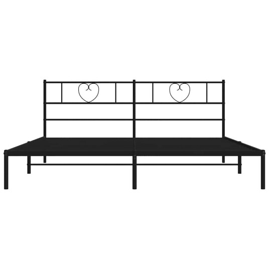  Sengeramme i metall med sengegavl svart 180x200 cm 8721012048263