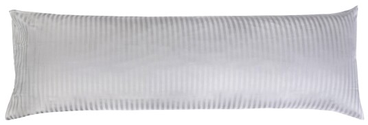 Borg Living Putetrekk - 50x150 cm - Stripet grå - 100% Bomullssateng