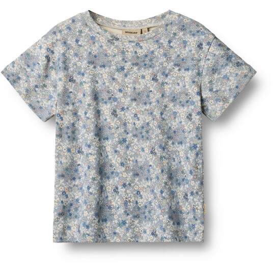 Wheat Blue Summer Flowers T-Skjorte S/S Ella 6 år/116 Wheat Blue Summer Flowers T-Skjorte S/S Ella 6 år/116