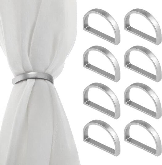 8 Servietringer Sølv Serviett Holder Ring Elegant Sølv Servietringer Dekor Metall Servietringer for Borddekorasjon Valentinsdag Thanksgiving
