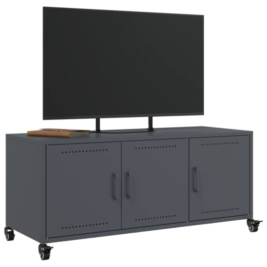 TV-benk antrasitt 100,5x39x43,5 cm kaldvalset stål 846646
