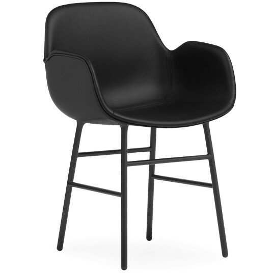 Normann Copenhagen Form Lenestol Ultra Leather 41599 / Svart Stål Normann Copenhagen Form Lenestol Ultra Leather 41599 / Svart Stål