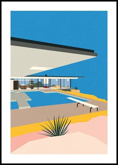 La Stahl House Poster Plakat / 50x70cm