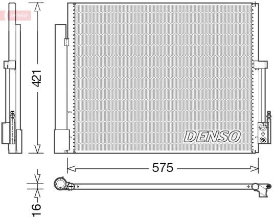 Kondensator, klimaanlegg DENSO DCN20036
