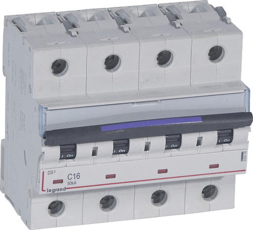 Legrand DX3 MCB automatsikring C16 4P 6M 50kA