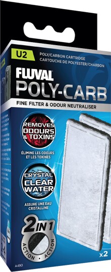 Fluval Poly/Carbon Cartridge 2 Pack U2 (126.2490)
