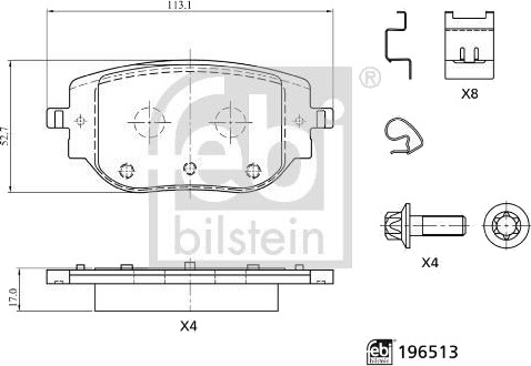 FEBI BILSTEIN 196513 Bremseklosser