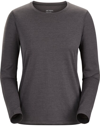 Arc'teryx Women's Taema Crew LS S, Black Heather