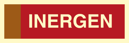 Fire sign- Supplementary sign Inergen