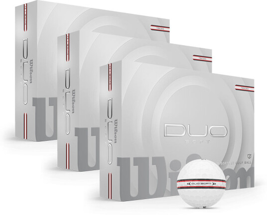 Wilson Duo Soft Trk360 Golfball Hvit 3 Dusin