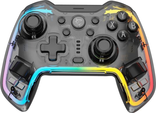 White Shark Praetorian Trådløs RGB Kontroller Gjennomsiktig