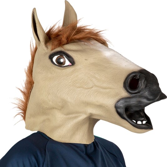 Hisab Joker Hestemaske Lysebrun One size 94032