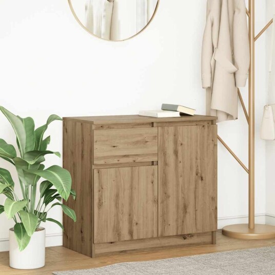 Skjenk med skuff artisan eik 71x35x65 cm konstruert tre