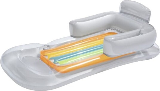 Oppblåsbar madrass lenestol solseng 161 x 84 cm Bestway 43028 sølv FY 
