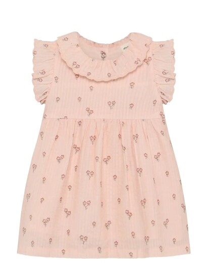 Minymo Dress Ss Aop W. Lining Pink 92