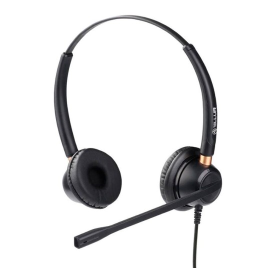 Hodetelefoner Tellur Voice 520N To-Stemme Usb Svart