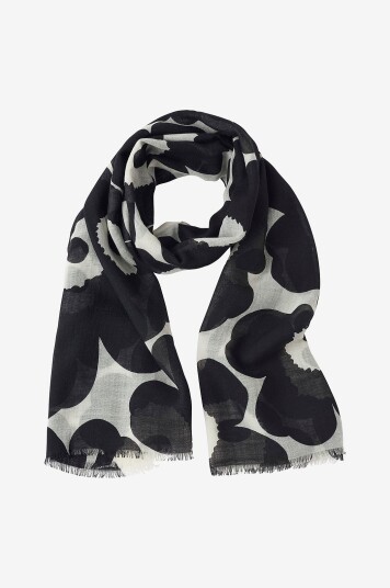 Marimekko Skjerf Fiore Unikko Scarf Svart