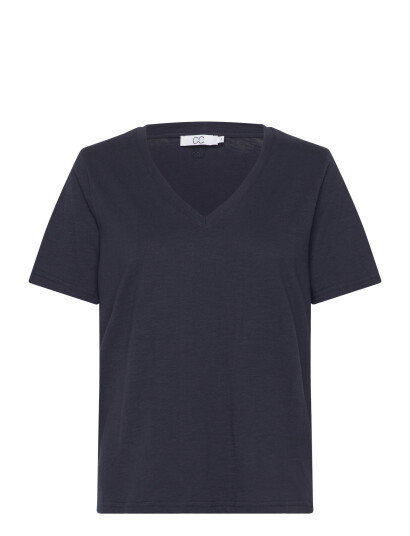 Coster Copenhagen Cc Heart Basic Regular V Neck T Shi   Navy   XS