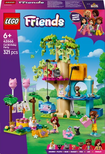 LEGO Friends Kattens bursdagsfest og leketre 42666