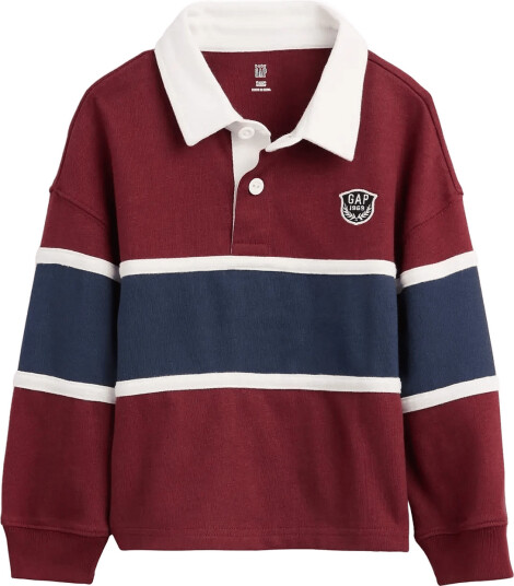 GAP Baby & Toddler Colorblock Rugby Polo Shirt Burgundy 80/86 GAP Baby & Toddler Colorblock Rugby Polo Shirt Burgundy 80/86