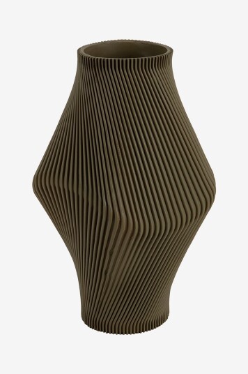 Present Time Vase Twisted Rib Large Grønn