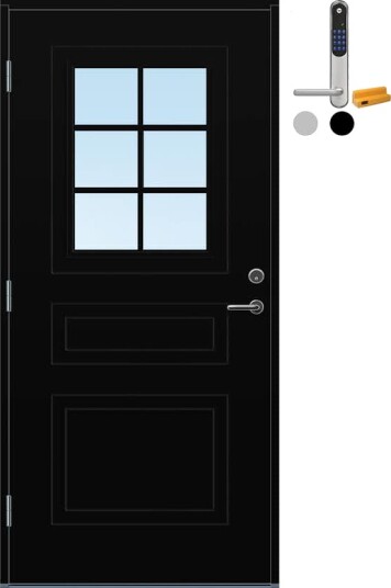 Ytterdør Bygg1 Stryn Cotswold med Yale Doorman Classic Home