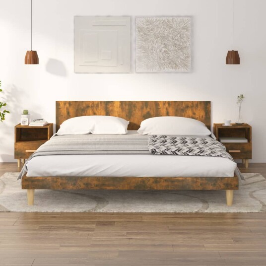 vidaXL Nattbord 2 stk røkt eik 40x35x47 cm vidaXL Nattbord 2 stk røkt eik 40x35x47 cm