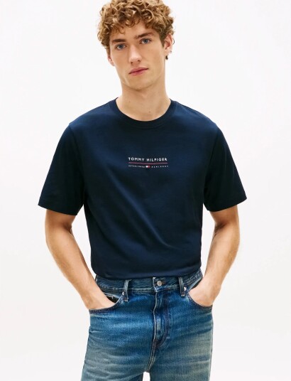 Tommy Hilfiger Brand Love Lockup Tee Navy M