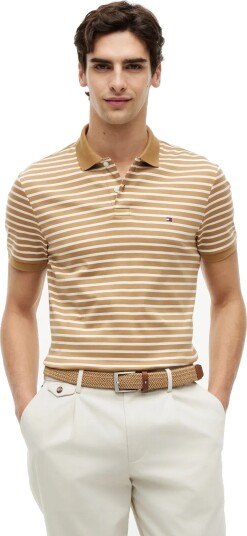 Tommy Hilfiger Liquid Cotton Reg Seasonal Polo Beige M Tommy Hilfiger Liquid Cotton Reg Seasonal Polo Beige M