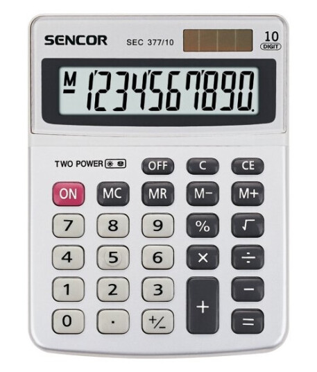 Sencor Sec 377/10, Lomme, Grunnleggende, 10 Sifre, 1 Linjer, Batteri/Solcelle, Hvit Sencor Sec 377/10, Lomme, Grunnleggende, 10 Sifre, 1 Linjer, Batteri/Solcelle, Hvit