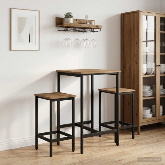 vidaXL Barstol 2 stk. Artisan eik 40 x 32 x 74 cm Konstruert tre