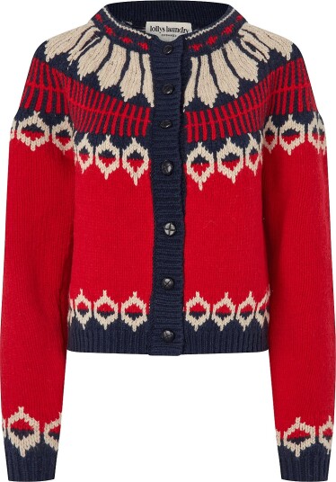 Lollys Laundry Clarell Knit Cardigan   RED   S