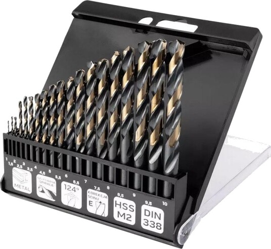 Hss-Cnc Metallbor 124°, Pro-Tec, 1,0–10,0 Mm, 19 Stk. Sett