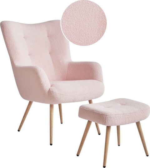 Ørelappstol Vejle Beige hvit