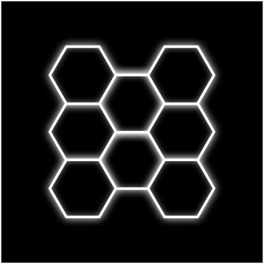 Dr Dirt Garasjebelysning Hexagon Garage Sky Gen2 8 Grid System 290 x 305 cm